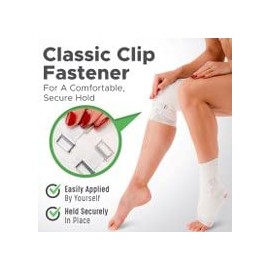 GT Elastic Bandage Wrap (6" Wide, 2 Pack) - Reusable Compression Bandages with Durable Strong Metal Clips - Hypoallergenic Latex-Free Breathable Bandages - Ideal for Injuries, Joints, Knees & Sprains
