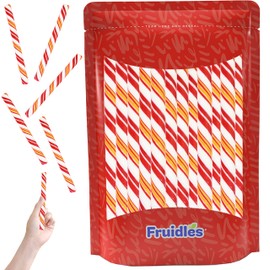 Fruidles Swirl Candy Cane Sticks Suckers, Old-Fashioned Multicolored Lollisticks, Individually Wrapped, 5.3/4" Inch, 0.75 oz each, 12-Pack (Rootbeer Float)