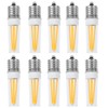 10Pcs E17 Long Filament Bulbs AC110V 3W for Chandelier Ceiling