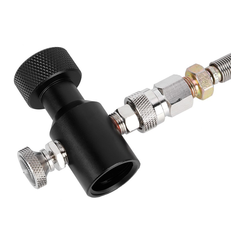 DIN477 36in Spring Hose Electroplate CO2 Adapter Kit with Release