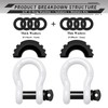 AUTMATCH D Ring Shackle 3/4" Shackles (2 Pack) 41,887Ibs Break