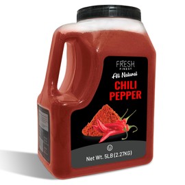 Fresh Finest Bulk Spices Commercial and Home Cooking 5 LB Chili Powder - Red Pepper Seasoning, Freshly Packed at the Source Non-GMO, Ground Red Chili Best for Stews, Meat Rubs, Salsa, and More - 5 LB