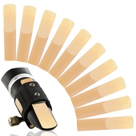 10 Pieces Clarinet Reeds Strength 2.5 Traditional Reeds for Clarinet Use Strength 2.5 Bb Clarinet Reeds Replacement Supply for Beginner and Skillful Player