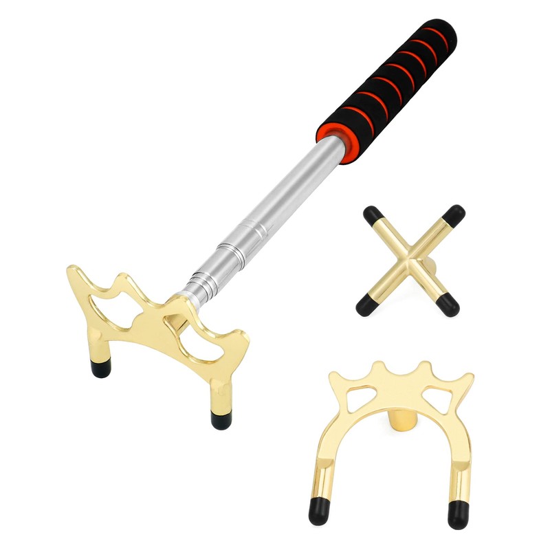 QWOKR Telescopic Snooker Cue Stick Bridge with 3 Brass Bridge