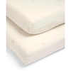 Mamas & Papas 2 Pack Cotbed Fitted Sheets, White (142x70x19cm)
