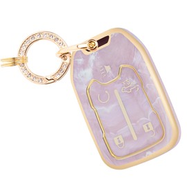 YALNORVA for GMC Chevy Key Fob Cover with Keychain, Key Fob Case Cover Fits for GMC Sierra Acadia Terrain 2500hd 1500 3500hd Yukon Chevy Silverado Suburban Car Accessories Smart Key