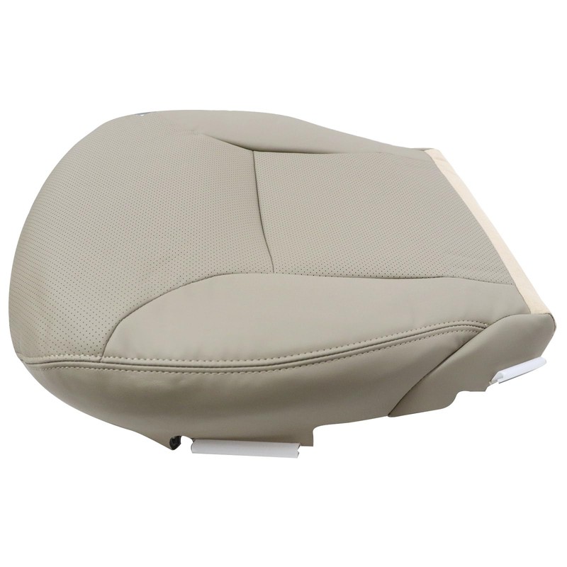 SecosAutoparts Perforated Tan Driver Side Replacement Bottom Microfiber Leather Seat