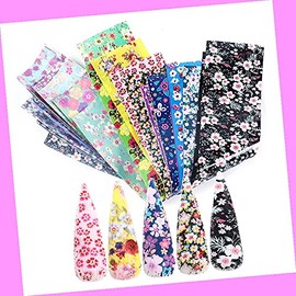 10pcs 20x4cm Chrysanthemum Daisy Glory Flower Nail Foil Transfer Sticker Ss-47 for Nails Design Nail Art Stickers Decals Supplies Manicure Tips Sticker Colorful for Nail Decorations