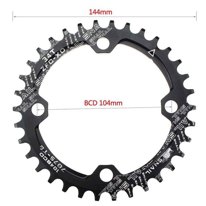 Chain Ring 34T 104BCD Mutte MTB Narrow Wide Chain Ring