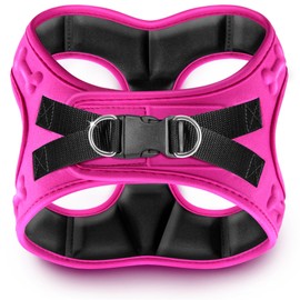 Warmer Weather Dog Harness - Comfortable & Adjustable Harness for Dogs - Simple to Put-on Soft Padded Dog Vest Harness for Small and Medium Dogs (Pink, Chest Size 14" - 16")