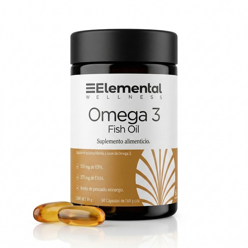 ELEMENTAL Omega 3 1200mg AlaskOmega EPA DHA 60 Cápsulas