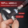 10Pcs 400 Grit Sanding Drums Sandpaper Sticks Set with 1/8"(3mm)