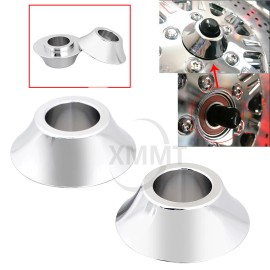 Unbranded 25mm Chrome Tapered Front Axle Wheel Spacers for Harley Touring Road Glide FLHTC