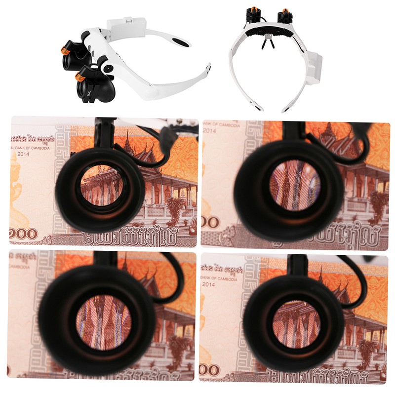 Headband Magnifier Eye Loupes Eyeglass Style Hands-Free Magnifying Multiple Magnifications