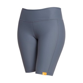 iQ-UV Women's High Waisted Yoga Shorts, Ash, S