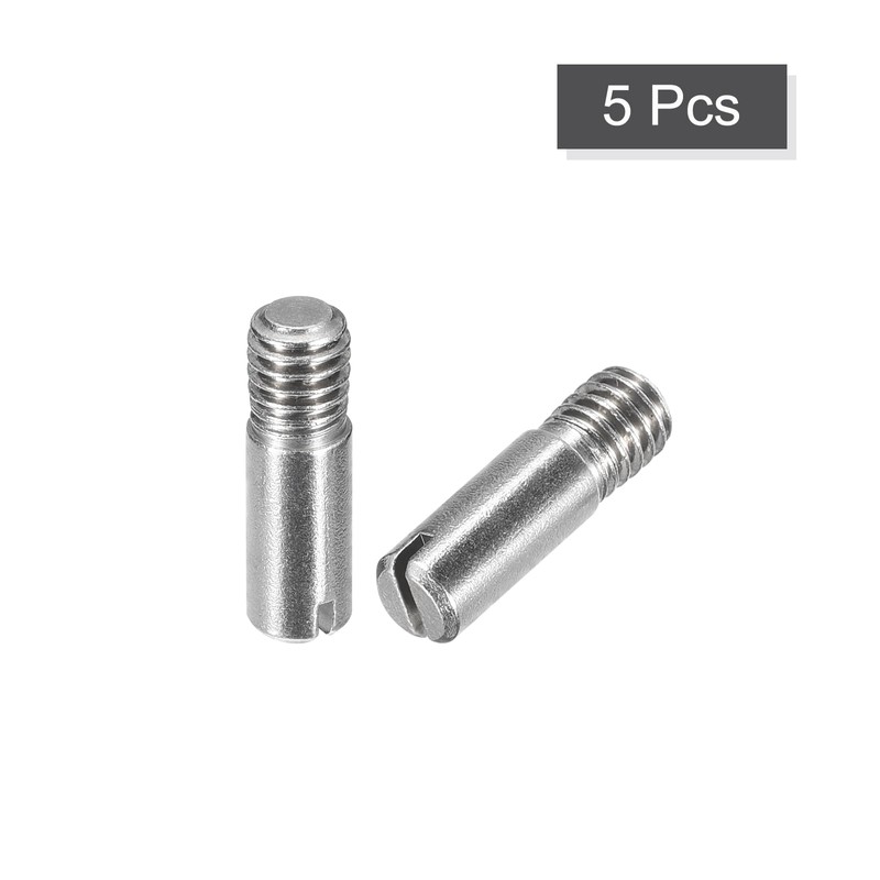 sourcing map 5Pcs M6 x 20mm Slotted Cylindrical Pin 304