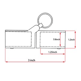 SHENGHUISS 2 Pack 7/8 Inch（22MM） Stainless Steel 316 Folding Swivel Coupling Tube Pipe Connector Fitting for Boat Hand Rail Pipe with L Shape Hex Key