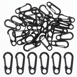 JIYIN 30 Pcs Mini Carabiner Clip, Metal Small Carabiner Clip Tiny Spring Snap Hook EDC Hanging Keychains for Outdoor Hiking Fishing Camping Flashlight Backpack Accessories