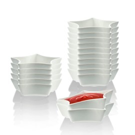 SOCOSY Star Shaped Multipurpose Ceramic Sauce Dish Seasoning Dishes Sushi Dipping Bowl Appetizer Plates Serving Dish Saucers Bowl(Set of 4)