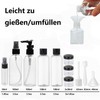 MORICOH Transparent Toiletry Bag with Travel Bottle Set, 14 Pieces