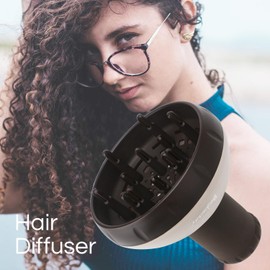 Difusor de pelo para cabello rizado, accesorio difusor de secador de pelo Segbeauty para cabello ondulado natural grueso, accesorio difusor de secado rápido sin encrespamiento, Beige, Large Nozzle