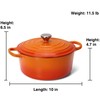 5QT Enameled Cast Iron Dutch Oven for Bread Baking with
