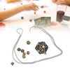 Mini Dice Set Necklace Antique Tiny Small Metal Hollow Polyhedral