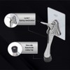 One-touch doorstop adhesive bracket (white, 4inch x 2pack)