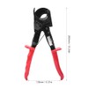 Ratchet Cable Cutter, HS-325A Insulated HCS Copper Aluminum Cutting Tool,
