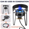 Llamaviva 90,000 BTU Portable Propane Burner Stove Cast Iron Single