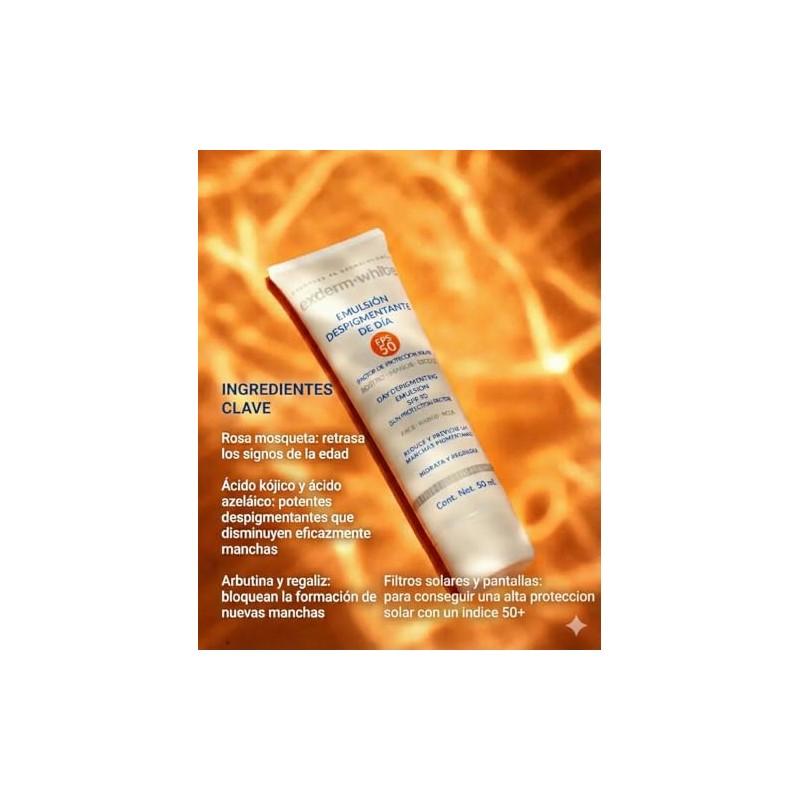 Exderm White Emulsión Despigmentante Día Antimanchas con Protector Solar FPS