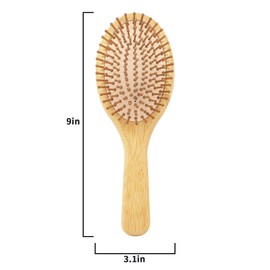 Hair Brush, Natural Bamboo Hair Brush, Air Cushion Comb, Rounded Wooden Bristles, Wooden Hair Brush, Relax Scalp Massage, Anti Static Comb