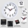 Rohioue - Reloj de pared moderno de 10 pulgadas, funciona