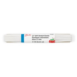 Dritz White Elastic Soft Baby, 1/8" (3.1 mm)