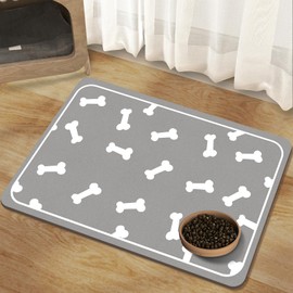 MSRIBYIQ Pet Feeding Mat - Absorbent Dog Mat for Food & Water - Easy Clean, Quick Dry - Puppy Supplies - Dog Accessories