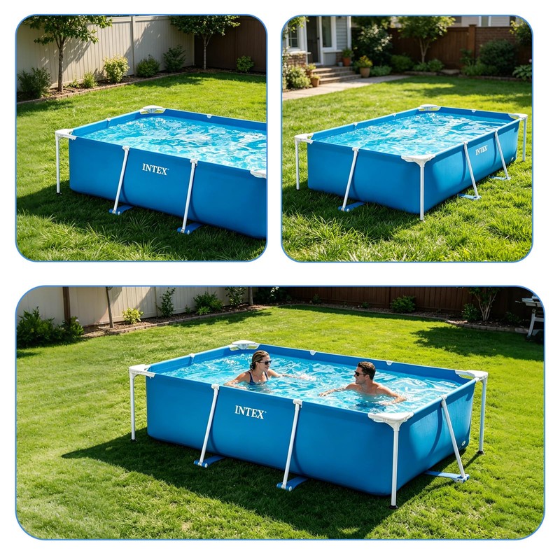 8.5 x 5.5’ Rectangular Pool Cover for Frame Above Ground