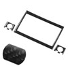 5pcs CD Radio Navigation Panel Trim Frame Carbon Fiber Sticker