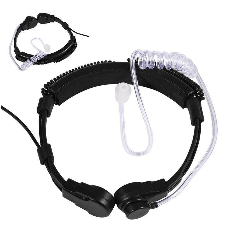 Throat Mic Headset Acoustic Tube Earpiece PTT for Baofeng UV5R