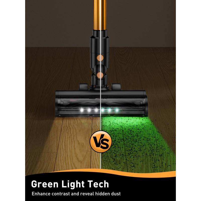 Cordless Vacuum Cleaner, 40Kpa 8 in 1 Powerful Suction Lightweight