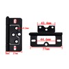 5Pcs Black Flush Hinges,3 Inch Iron Door Hinges for Drawer