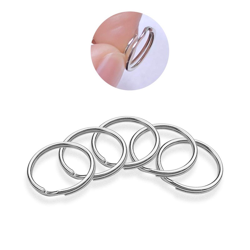 100 Pcs Split Ring, Small Key Rings Bulk Split Keychain