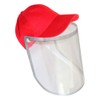Careta Protección Faceshields4all Amplia Con Gorra de Color Rojo para