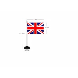12 Pack United Kingdom Desk Flags Set British people Small Mini Table Office Miniature Desktop Flag Home Office Decoration