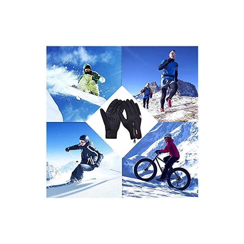 ComfyBear Warm Thermal Gloves Cycling Running Driving Gloves-Black (Black, M)