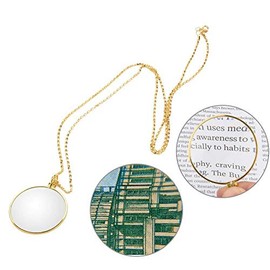 Semme Lupa para Colgar, Lente De MonóCulo PortáTil con Lupa 5X con Collar Colgante para Leer Manualidades Costura Costura Aficiones (Oro)