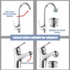 DOKRIN Aerator 2 Pieces Metal Tap Adapters 18mm to 22mm