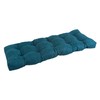 Blazing Needles Microsuede Tufted Bench Cushion, 46" x 19", Teal