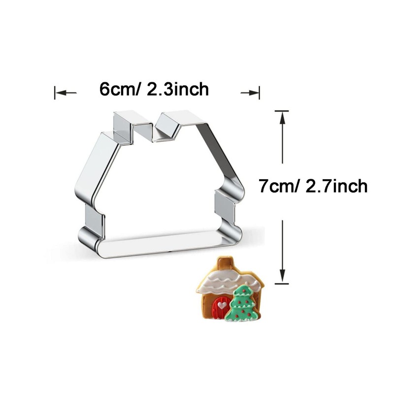 WDYJMALL Snow House Cabin Shape Cookie Cutter for Christmas
