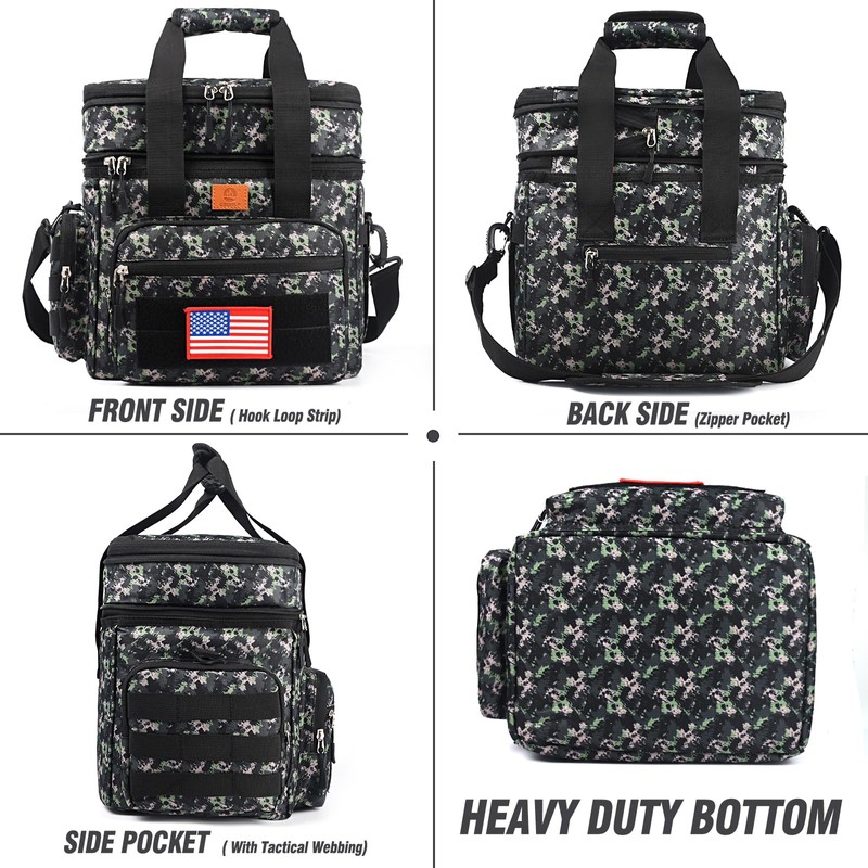 CaCTOUR Tactical Lunch Box for Men, Expandable Heavy Duty Double