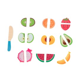 Wooden Fruit Cutting Puzzles for Kids Ages 3 Up Play Food Toy Food Set Pretend Play Kitchen Accessory for Toddlers 4 5 6 Years Old